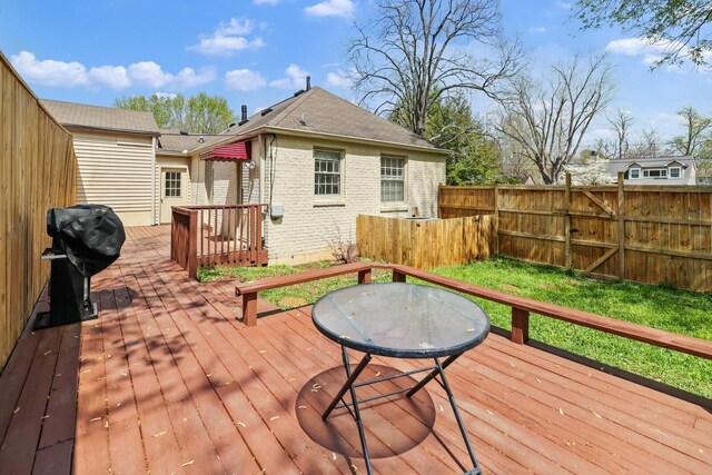 3417 Pleasant Valley Rd, Nashville, TN 37204 - wooden deck with area for grilling