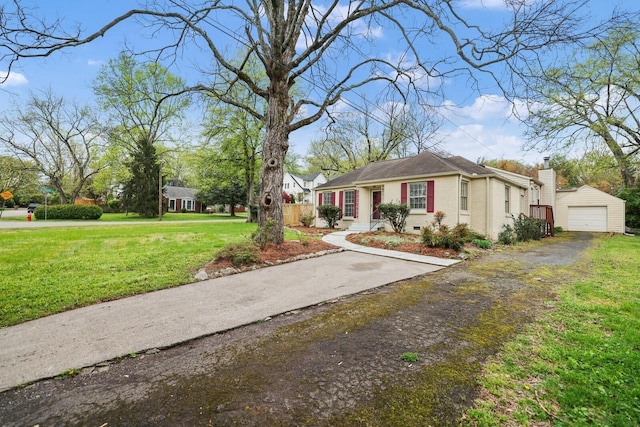 3417 Pleasant Valley Rd, Nashville, TN 37204 - view of front of property with a garage and a front lawn