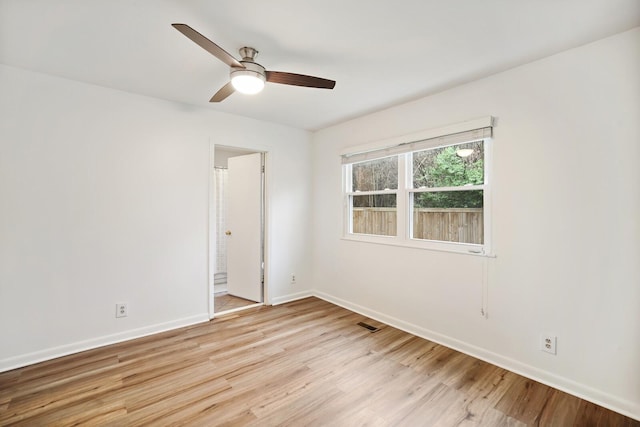 3417 Pleasant Valley Rd, Nashville, TN 37204 - unfurnished room with ceiling fan and light wood-type flooring