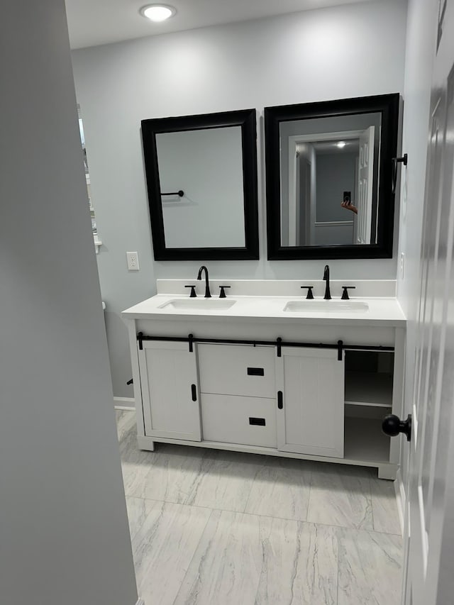 bathroom featuring vanity