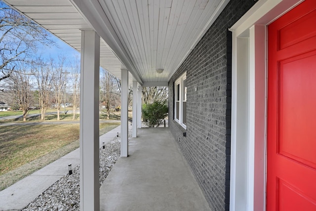 view of patio with covered porch