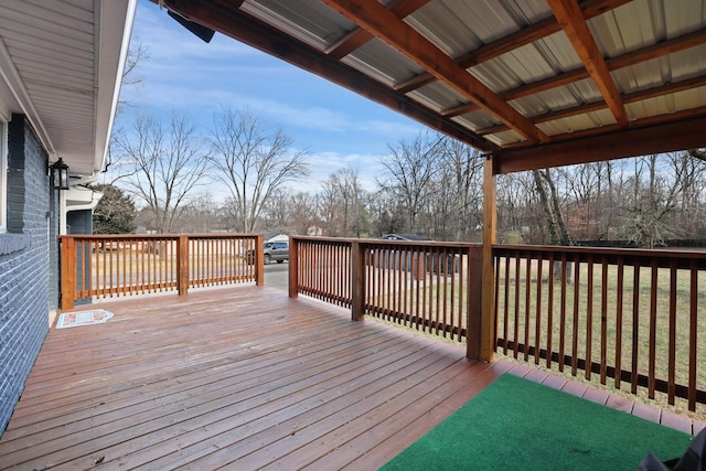 view of wooden terrace