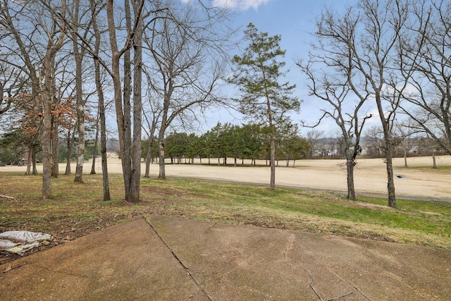 view of yard with a rural view