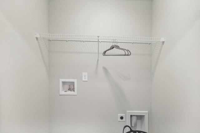 washroom with washer hookup, laundry area, and hookup for an electric dryer