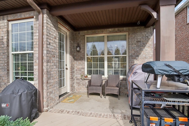 view of patio featuring area for grilling