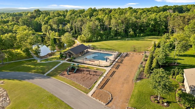 birds eye view of property