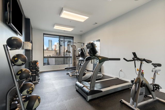 view of exercise room