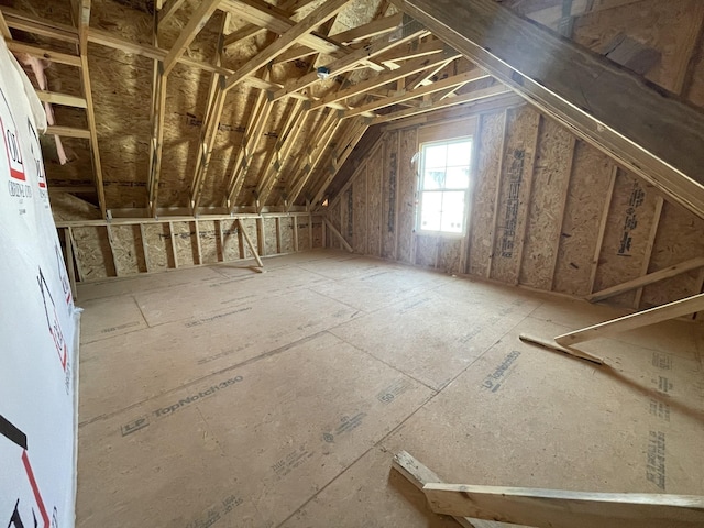 view of attic