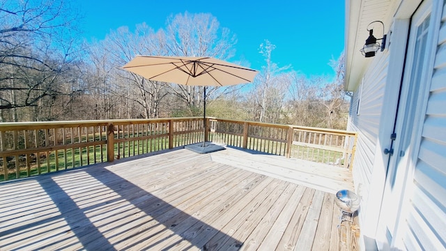 view of wooden terrace