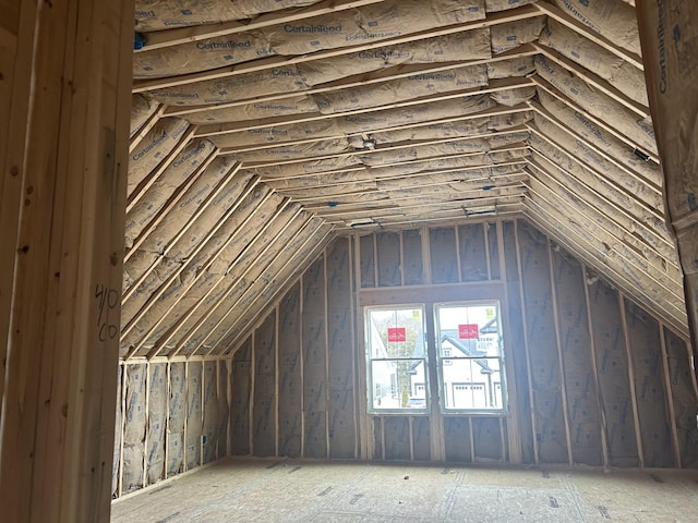 view of attic