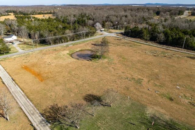 aerial view featuring a rural view