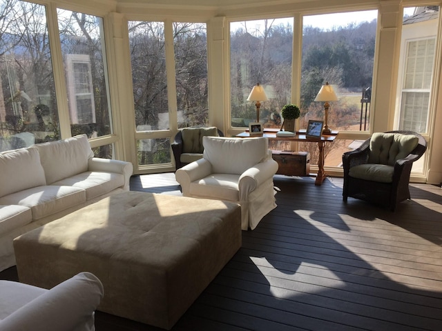 view of sunroom