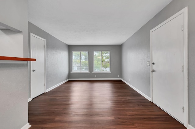 interior space featuring dark hardwood / wood-style flooring