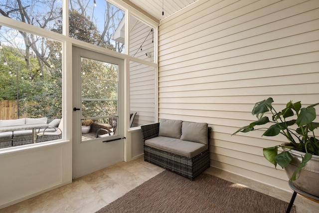 sunroom with a healthy amount of sunlight