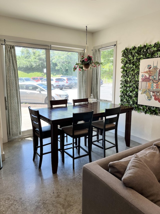 view of dining room