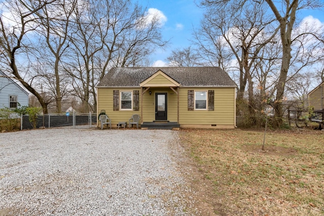 view of bungalow-style home