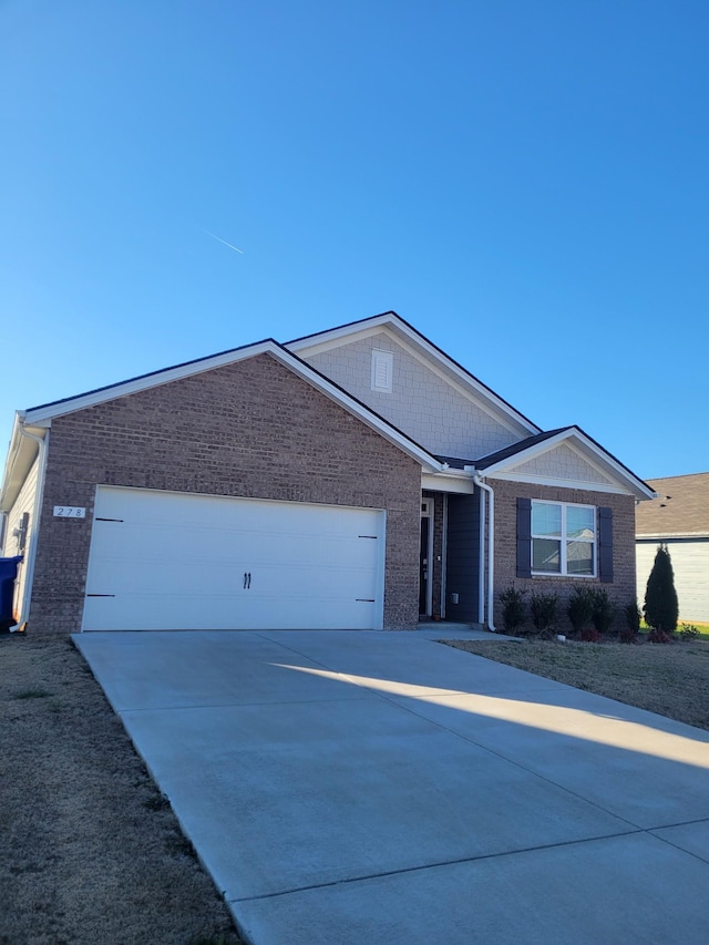 ranch-style home with a garage