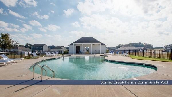 view of pool with a patio area