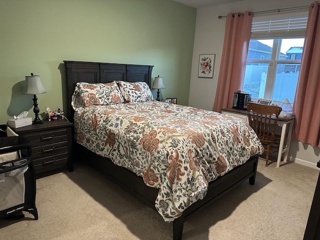 view of carpeted bedroom