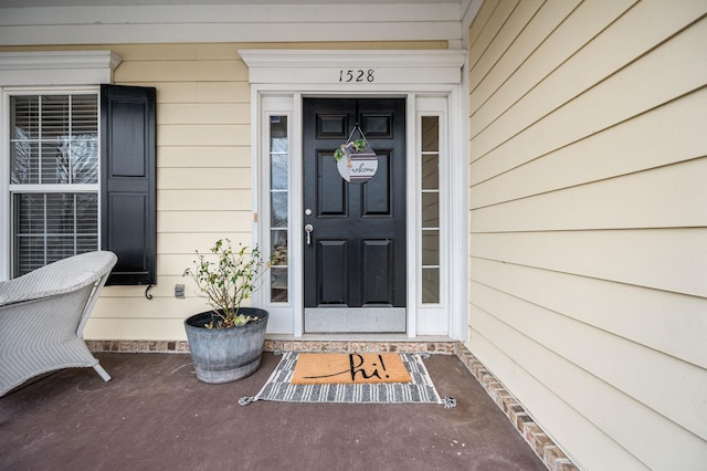 view of doorway to property