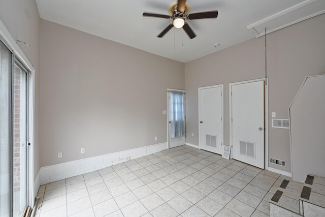 unfurnished bedroom with ceiling fan