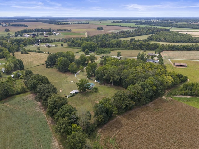 bird's eye view featuring a rural view