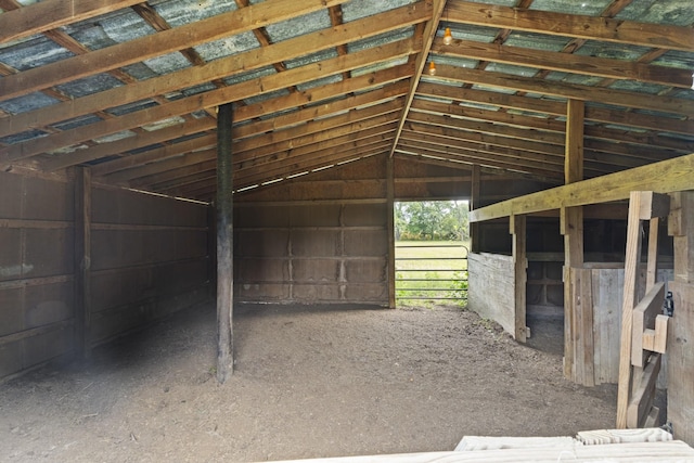 view of horse barn