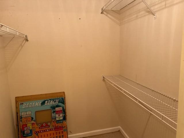 view of walk in closet