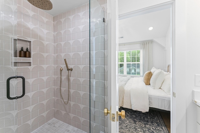 bathroom with an enclosed shower