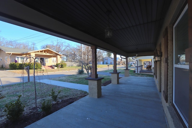 view of patio with covered porch