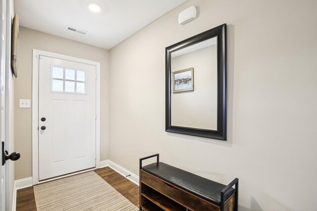 entryway featuring hardwood / wood-style floors