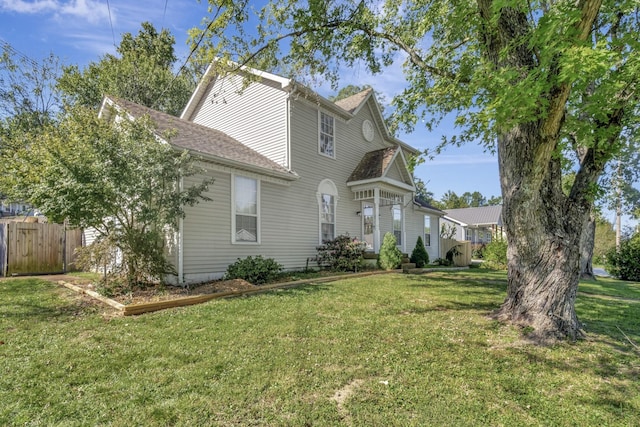 exterior space with a lawn