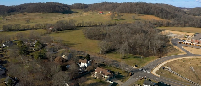 bird's eye view featuring a rural view