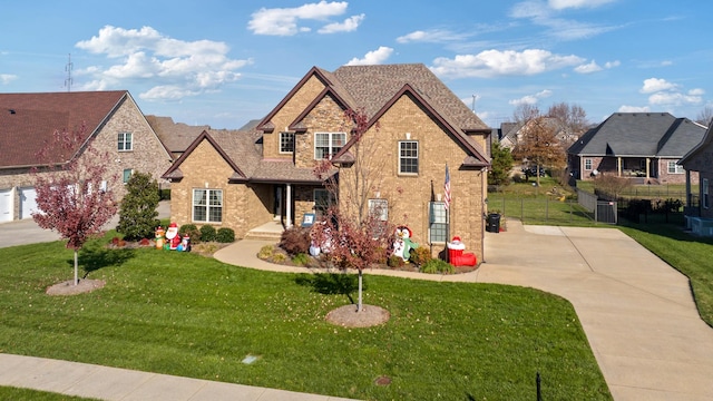 view of front of property featuring a front yard