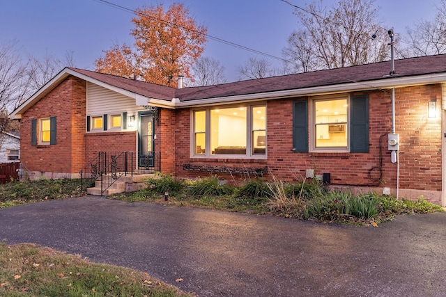 view of ranch-style home