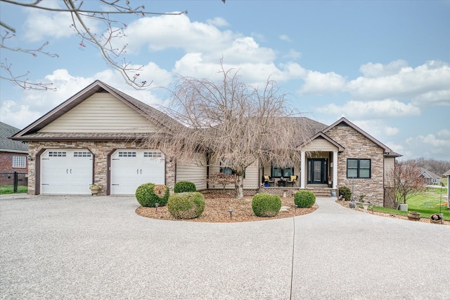 view of front of house featuring a garage