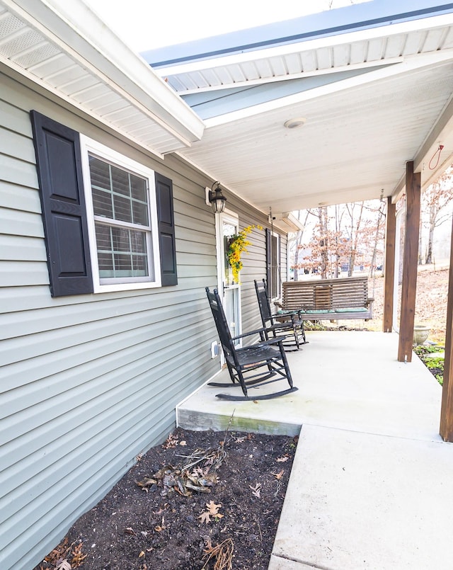 view of patio / terrace featuring covered porch