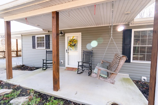 view of patio with covered porch