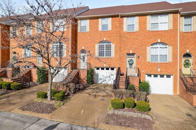 view of property featuring a garage