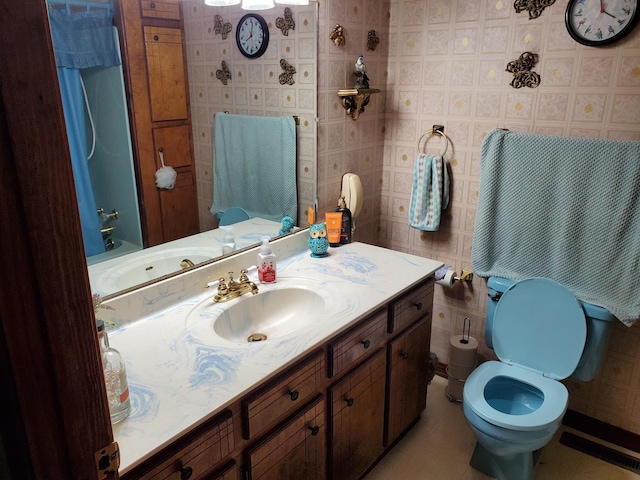 2055 Chisholm Rd, Iron City, TN 38463 - bathroom with vanity and a shower