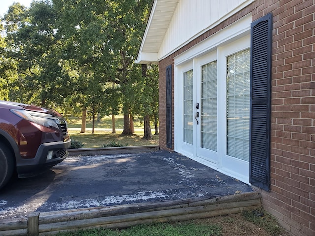 view of patio / terrace featuring french doors