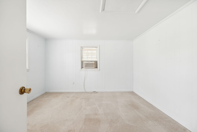 carpeted empty room featuring cooling unit