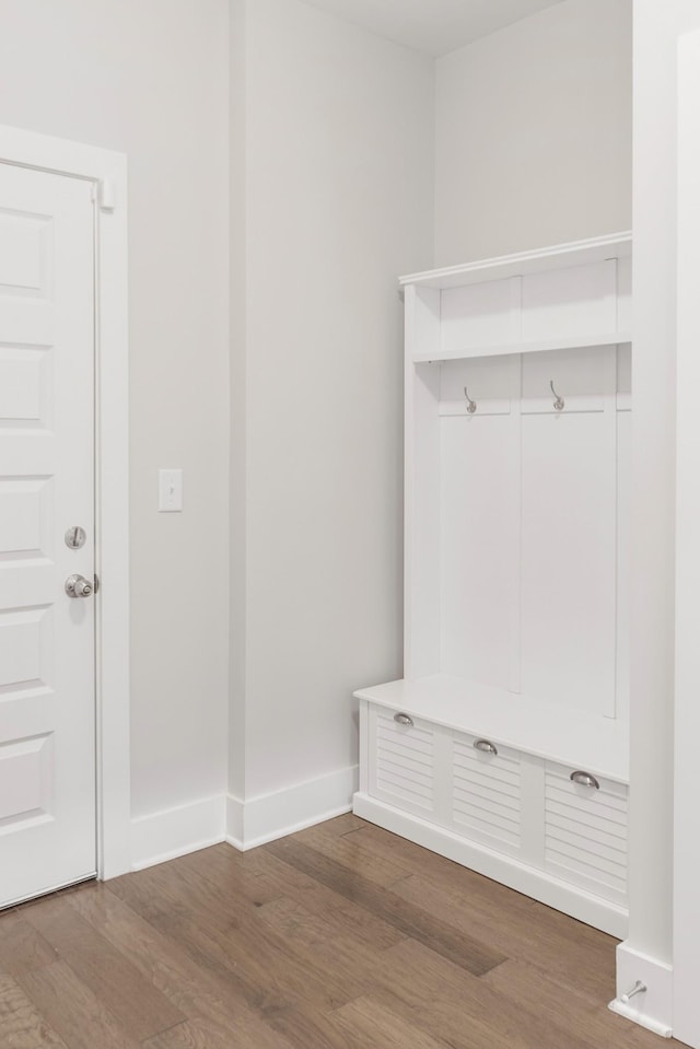 mudroom featuring hardwood / wood-style flooring