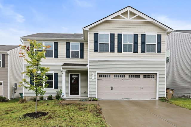 view of front of house featuring a garage