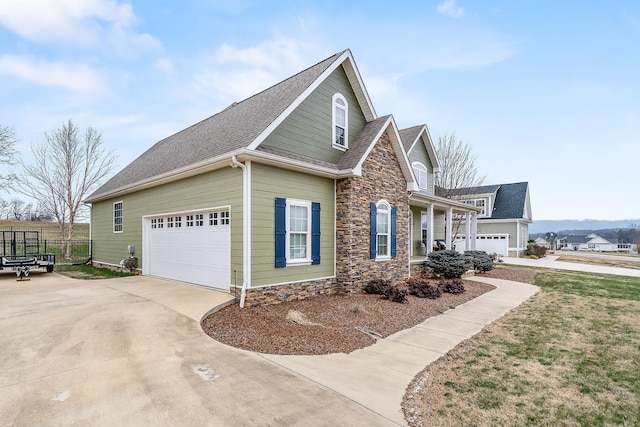 view of home's exterior with a garage