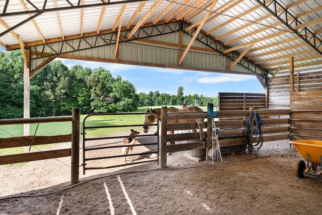 view of horse barn