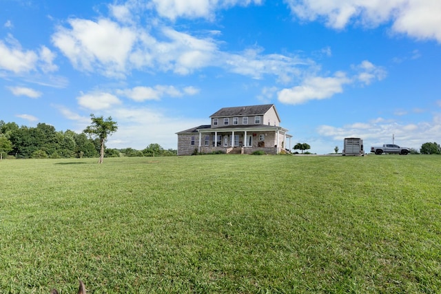 exterior space with a front yard