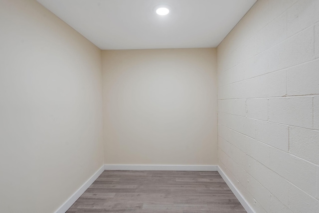 spare room with light wood-type flooring