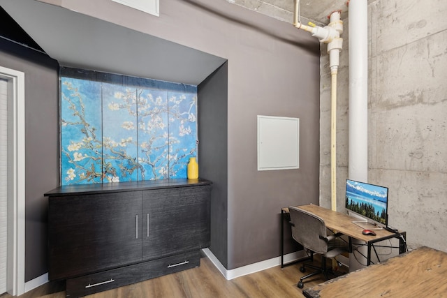 office featuring hardwood / wood-style floors