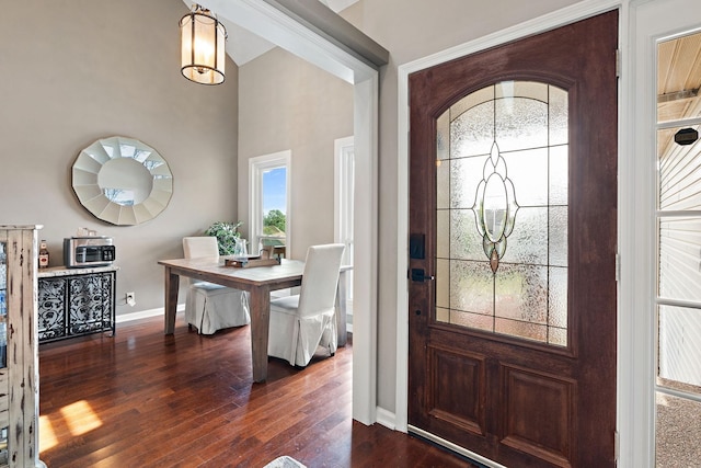 entryway featuring dark hardwood / wood-style flooring